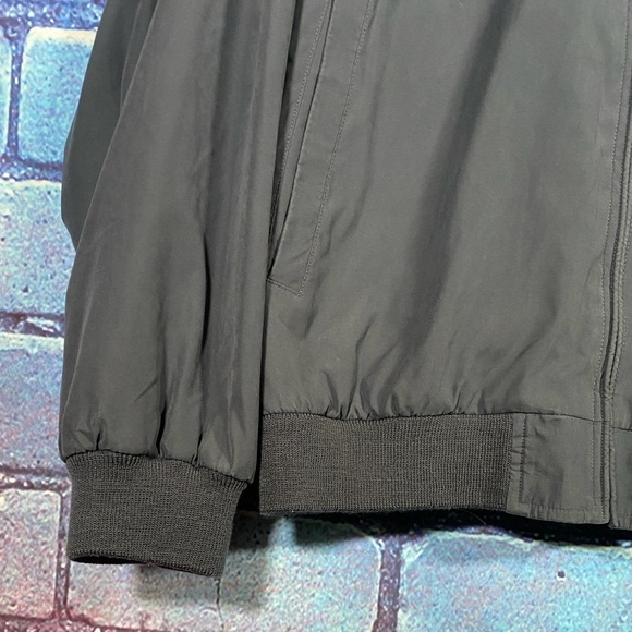 Claiborne Aero Tech Gray Bomber Jacket Mens Large Lightweight Zip-Up Windbreaker - Picture 5 of 12